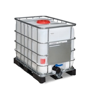 Denios, IBC, Gefahrgut-Ausführung, PE-Palette, 600 l, Öffnung NW225, Auslauf NW80