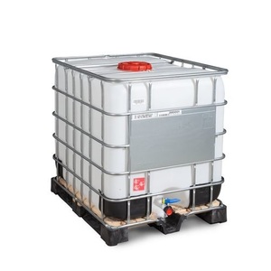Denios, IBC, Gefahrgut-Ausführung, Holz-Palette, 1.000 l, Öffnung NW225, Auslauf NW50