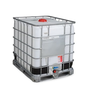 Denios, IBC Recobulk, Gefahrgut-Ausführung, Stahlrahmen-Palette, 1.000 Liter, Öffnung NW150, Auslauf NW50
