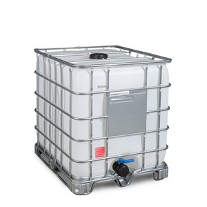 Denios, IBC, Stahlrahmen-Palette, 1.000 l, Öffnung NW150, Auslauf NW50