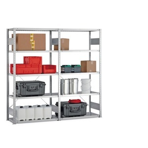 META, META Komplettpaket Fachbodenregal Stecksystem, FL 150 kg, verzinkt, HxBxT 2.000 x 2.000 x 400 mm