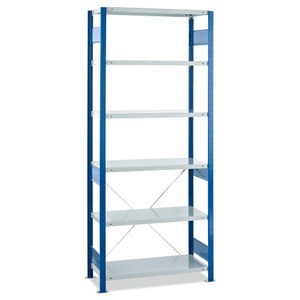 SCHULTE, SCHULTE Fachbodenregal, GF, FL 150 kg, enzianblau/lichtgrau, HxBxT 2.000 x 750 x 500 mm