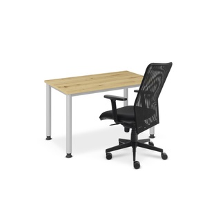 Hammerbacher, Hammerbacher Büromöbel-Set 'Home-Office', Schreibtisch Dekor Asteiche und Bürodrehstuhl