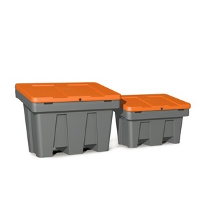 Denios, Streugutbehälter GB 200, grau/orange, 150 Liter