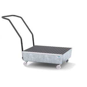 Denios, Auffangwanne CL, verfahrbar, für 2x 60-Liter-Fässer, verzinkt