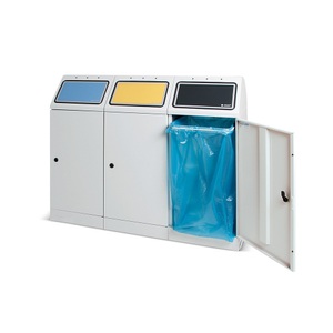 stumpf®, stumpf® Wertstoffsammler, 3x 70 Liter, mit Flügeltür und Abfallsackhalterung