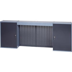 Jungheinrich PROFISHOP, Werkzeugschrank, hammerschlagsilber anthrazit, H600xB1600xT200mm, 4 Lochrückwände, 2 Türen