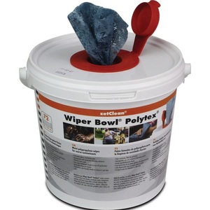 WIPER BOWL, WIPER BOWL Handreinigungstuch Wiper Bowl® Polytex®, 72 Tücher, hohe Reinigungskraft, Eimer