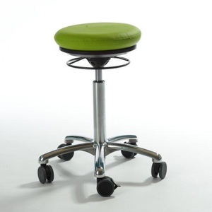 Jungheinrich PROFISHOP, Hocker Pilates, Kunstledersitz, Sitzhöhe 450-580 mm, grün