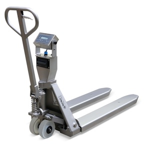 Ravas, Ravas Edelstahl-Hubwagen mit Waage INOX PRO mit Mehrbereichsanzeige, Tragfähigkeit 2.000 kg