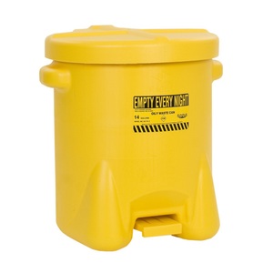 Justrite, Justrite® Abfalleimer Eagle, HDPE, 22,8 Liter, schwarz