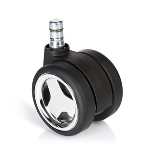 hjh OFFICE, hjh OFFICE 5x Hartbodenrollen ROLO GAME 11 mm / 60 mm Büro-Stuhl-Rollen No-Noise, (5er Pack)