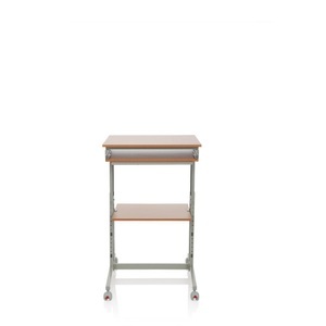 hjh OFFICE, hjh OFFICE Computertisch / Schreibtisch WORKSTATION, grau / buche