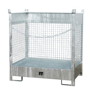 undefined, Fass-Stapelpalette Bauer FSP-2 D, Wände aus Drahtgitter, für 2 x 200 l Fass, verzinkt