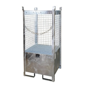 bauer, Fass-Stapelpalette Bauer FSP-1 D, Drahtgitter-Wände, Kapazität 1 x 200 l Fass, verzinkt