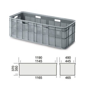 ALPHA Paletten, Grossbehälter, durchbrochen, 1190x490x370 mm