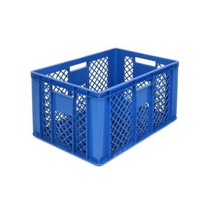 ALPHA Paletten, Alpha Eurobox aus PE, Bäckerkiste mit durchbrochenen Wänden, HxBxT 320 x 400 x 600 mm, blau