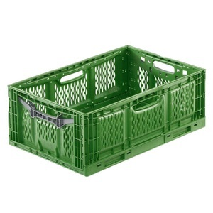 ALPHA Paletten, Alpha Eurobox aus PPC, Klappkiste mit durchbrochenen Wänden, HxBxT 230 x 400 x 600 mm