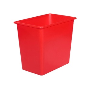 ALPHA Paletten, Rechteckbehälter S, geschlossen, rot, 660x432x575 mm