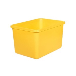 ALPHA Paletten, Rechteckbehälter L, geschlossen, gelb, 991x686x601 mm