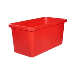 ALPHA Paletten, Rechteckbehälter XL, geschlossen, rot, 1308x699x615 mm