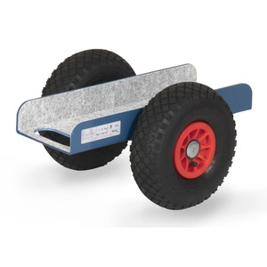 Fetra, fetra® Plattenroller mit Auflage, Tragkraft 500 kg, Auflage 500 x 150 mm, Vollgummi-Bereifung