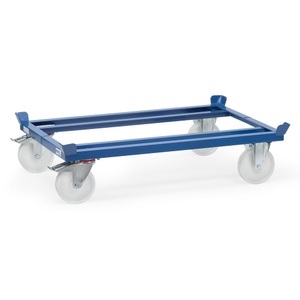Fetra, fetra® Fahrgestell mit Fangecken, TK 1.000 kg, für Paletten 800 x 600 mm, Polyamid-Bereifung