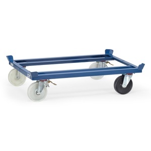 Fetra, fetra® Paletten-Fahrgestell, Polyamid-Räder, 1 elektr. leitfähig, Tragkraft 1.050 kg, à 1.210 x 810 mm, brillantblau