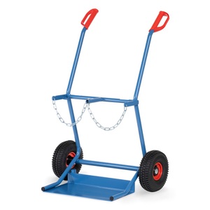 Fetra, fetra® Stahlflaschen-Karre, für 2 Stahlflaschen à 20 Liter, Luft-Bereifung