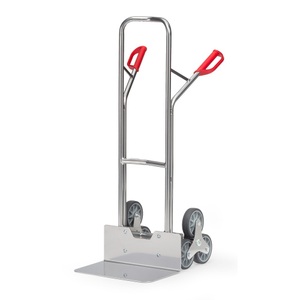 Fetra, fetra® Treppenkarre, 3-armiger Radstern, Tragkraft 200 kg, Schaufel BxT 480 x 300 mm, Aluminium