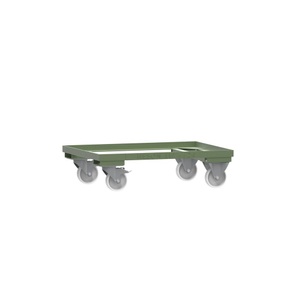 Heson, Fahrgestell für HESON® Gitterbox, lackiert, für Behälter 800 x 600 mm, resedagrün