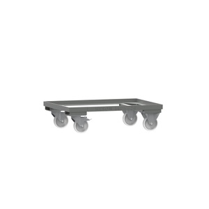 Heson, Fahrgestell für HESON® Gitterbox, lackiert, für Behälter 800 x 600 mm, mausgrau