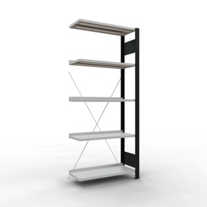 SCHULTE, SCHULTE Aktenregal AF, einseitig, mit Endanschlägen, FL 85 kg, schwarz, HxBxT 1.800 x 750 x 300 mm