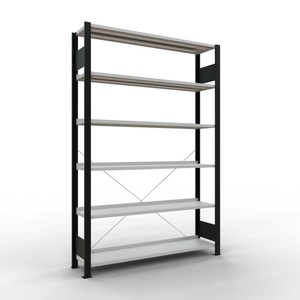 SCHULTE, SCHULTE Aktenregal GF, einseitig, mit Endanschlägen, FL 85 kg, schwarz, HxBxT 2.000 x 1.300 x 300 mm