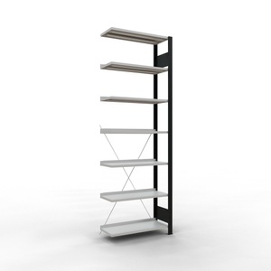 SCHULTE, SCHULTE Aktenregal AF, einseitig, mit Endanschlägen, FL 85 kg, schwarz, HxBxT 2.300 x 750 x 300 mm