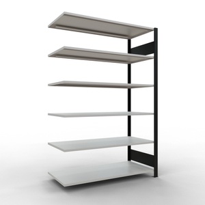 SCHULTE, SCHULTE Aktenregal AF, doppelseitig, ohne Mittelanschläge, FL 150 kg, schwarz, HxBxT 2.000 x 1.300 x 600 mm