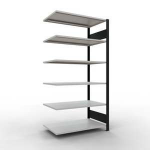 SCHULTE, SCHULTE Aktenregal AF, doppelseitig, ohne Mittelanschläge, FL 150 kg, schwarz, HxBxT 2.000 x 1.000 x 600 mm