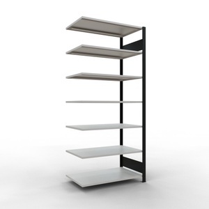 SCHULTE, SCHULTE Aktenregal AF, doppelseitig, ohne Mittelanschläge, FL 150 kg, schwarz, HxBxT 2.300 x 1.000 x 600 mm