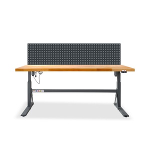 Steinbock, Steinbock® elektrisch höhenverstellbare Werkbank e-Adjust, mit Lochwand, HxBxT 700-1.170 x 2.000 x 750 mm, TK 350 kg