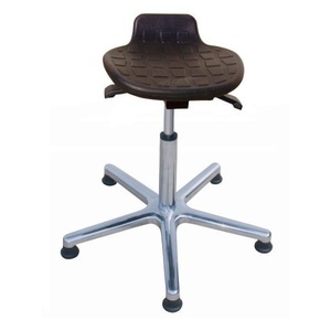 Jungheinrich PROFISHOP, Hocker Komfort, PU-Sitz, Sitzhöhe 570-820 mm, Aluminiumbasis, Bodengleiter