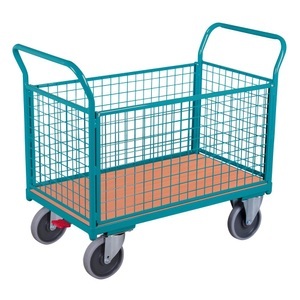 Ameise®, Ameise® Plattformwagen, 4-seitig mit Gitterwänden, Ladefläche BxT 652 x 1.000 mm