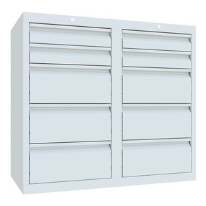 Pavoy, PAVOY Leichter Schubladenschrank, Gleitführung, Schubladen 4x100 + 6x200 mm, Breite 1.000 mm