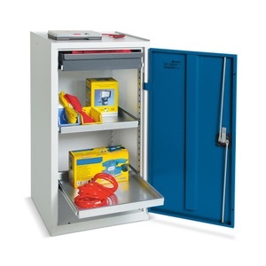 stumpf®, stumpf® Werkstatt-Beistellschrank mit 1 Schublade + 2 Wannen, HxBxT 1.000 x 500 x 500 mm, lichtgrau