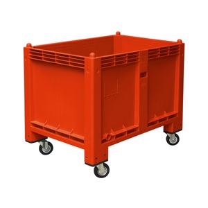 Jungheinrich PROFISHOP, Grossbehälter aus Polypropylen, 550 Liter, mit Rollen, rot