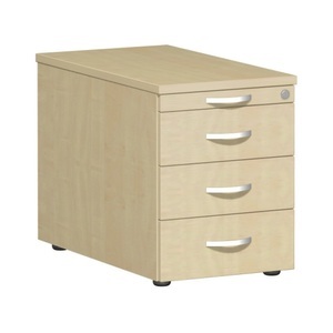 Geramöbel, Geramöbel Rollcontainer Lissabon, HxBxT 566 x 800 x 430 mm, 3 Metallschübe, Ahorn