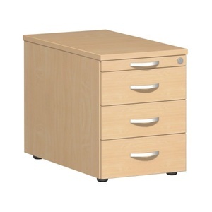 Geramöbel, Geramöbel Rollcontainer Lissabon, HxBxT 566 x 800 x 430 mm, 3 Metallschübe, Buche