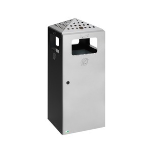 VAR, VAR® Ascher-Abfall-Kombination, mit gelochtem Dach, Stahlblech, 80 Liter, VAR® Ascher-Abfall-Kombination, mit gelochtem Dach, Stahlblech, 80 Liter