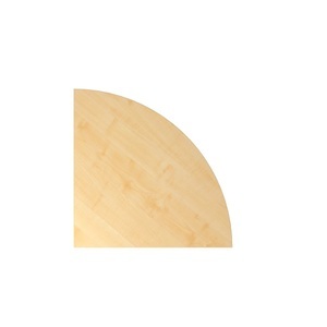 Verkettungsplatte für Schreibtisch mit Memoryschalter, Viertelkreis, BxT 800 x 800 mm, Ahorn