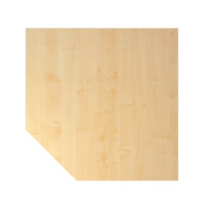 Verkettungsplatte für Schreibtisch mit Memoryschalter, Trapezform, BxT 1.200 x 1.200 mm, Ahorn
