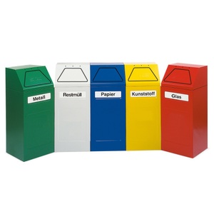 stumpf®, stumpf® Wertstoffsammler, 65 Liter, selbstschliessend, selbstlöschend, blau